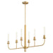 Quorum Home Quorum - 622-6-80 - Six Light Chandelier - Aged Brass