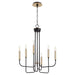 Quorum Home Quorum - 630-6-6980 - Six Light Chandelier - Textured Black w/ Aged Brass