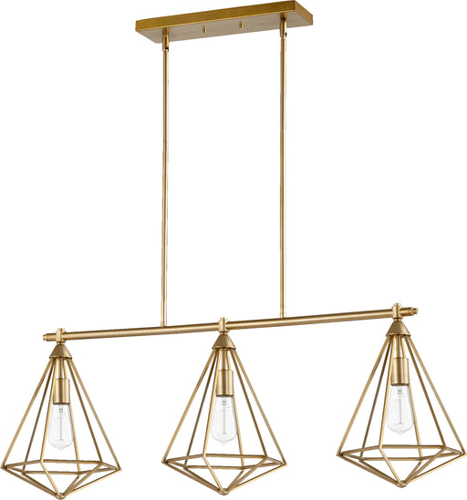 Quorum Home Quorum - 6311-3-80 - Three Light Island Pendant - Aged Brass