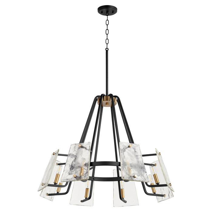 Quorum Home Quorum - 637-8-69 - Eight Light Chandelier - Textured Black w/ Aged Brass