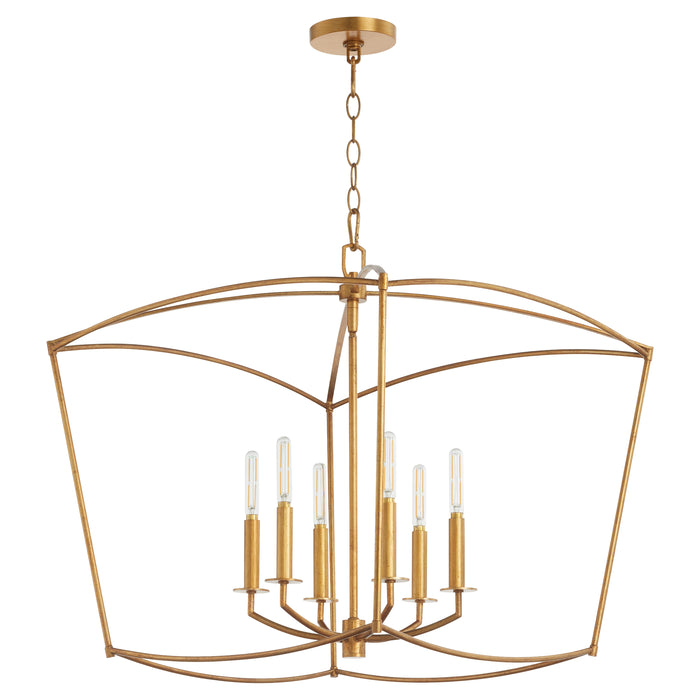 Quorum Home Quorum - 6412-6-74 - Six Light Pendant - Gold Leaf