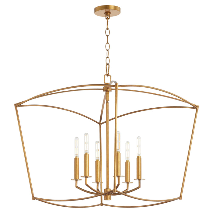 Quorum Home Quorum - 6412-6-74 - Six Light Pendant - Gold Leaf