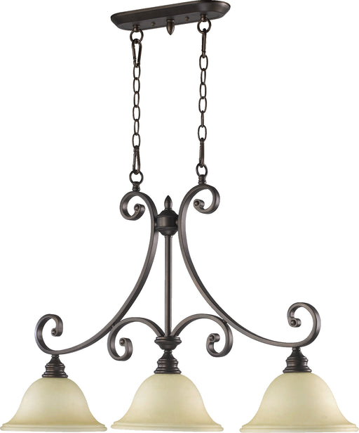 Quorum Home Quorum - 6554-3-86 - Three Light Island Pendant - Oiled Bronze