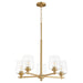 Quorum Home Quorum - 658-5-80 - Five Light Chandelier - Aged Brass