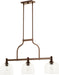 Quorum Home Quorum - 6611-3-186 - Three Light Island Pendant - Oiled Bronze w/ Clear/Seeded