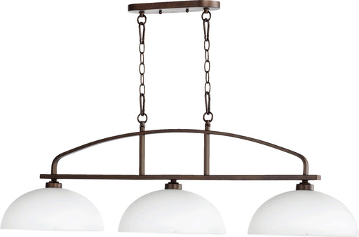 Quorum Home Quorum - 6660-3-86 - Three Light Island Pendant - Oiled Bronze