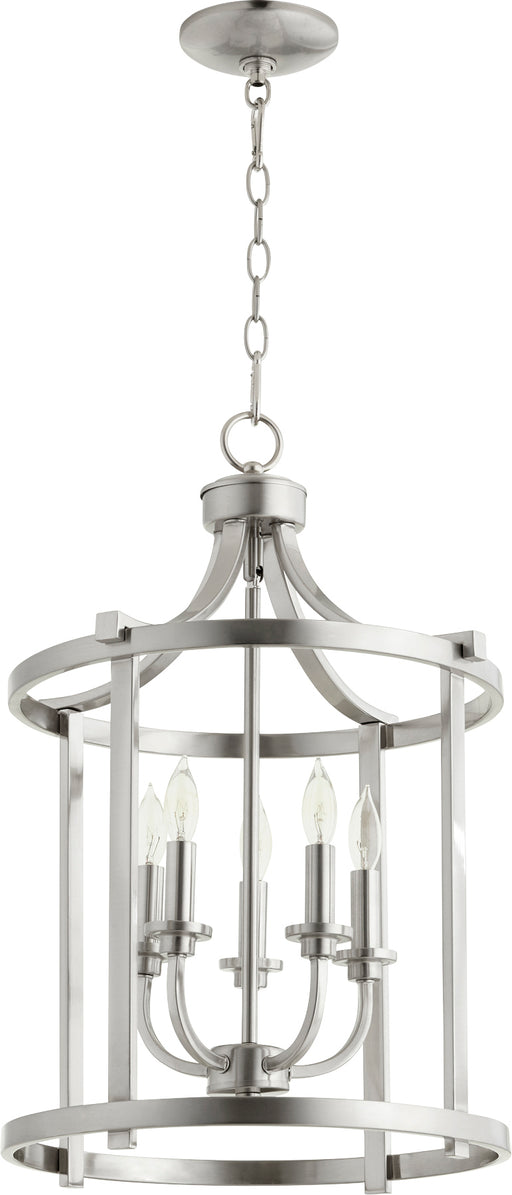 Quorum Home Quorum - 6807-5-65 - Five Light Entry Pendant - Satin Nickel