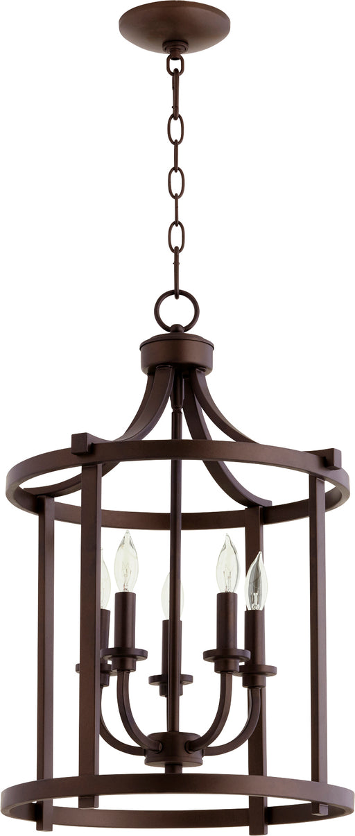 Quorum Home Quorum - 6807-5-86 - Five Light Entry Pendant - Oiled Bronze