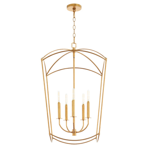 Quorum Home Quorum - 6812-5-74 - Five Light Entry - Gold Leaf