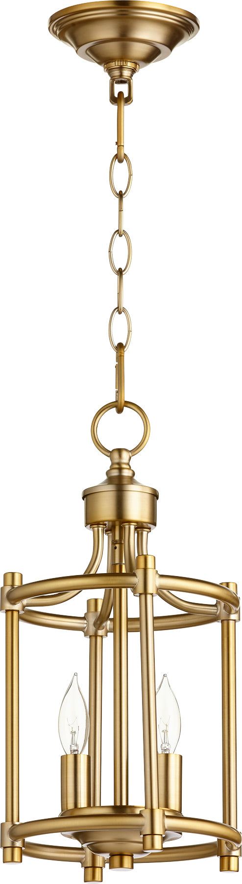 Quorum Home Quorum - 6822-2-80 - Two Light Entry Pendant - Aged Brass