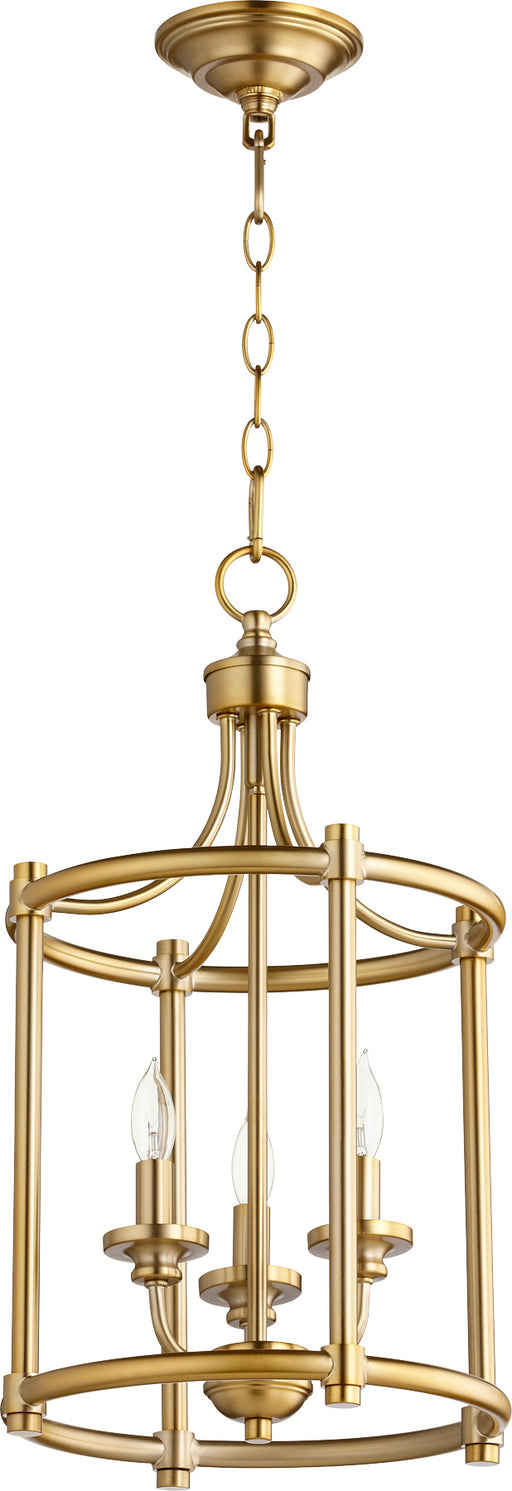 Quorum Home Quorum - 6822-3-80 - Three Light Entry Pendant - Aged Brass