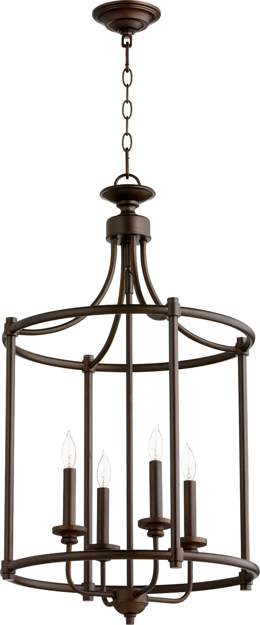 Quorum Home Quorum - 6822-4-86 - Four Light Entry Pendant - Oiled Bronze