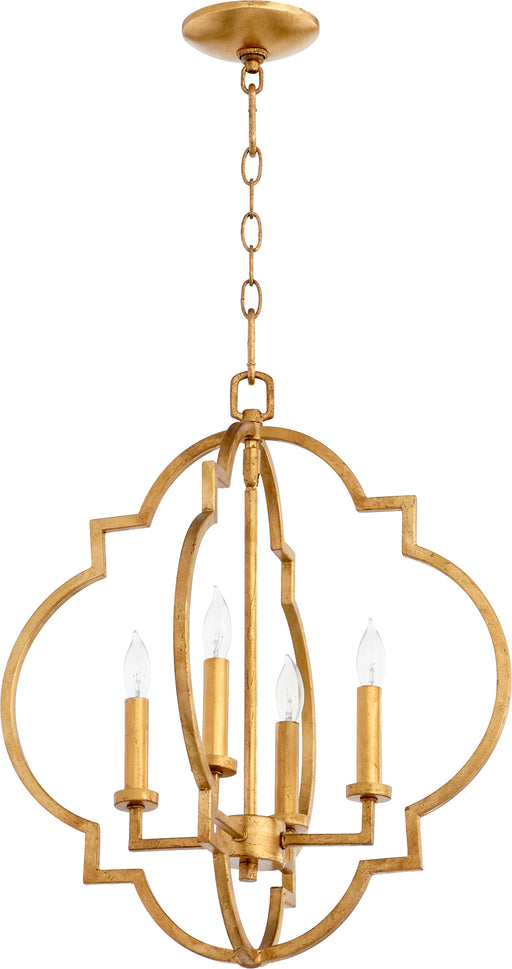 Quorum Home Quorum - 6842-4-74 - Four Light Entry Pendant - Gold Leaf