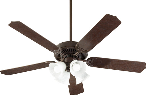 Quorum Home Quorum - 7525-144 - 52"Ceiling Fan - Toasted Sienna w/ Faux Alabaster