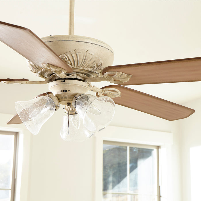 Quorum Home Quorum - 78525-1970 - 52"Ceiling Fan - Persian White w/ Clear/Seeded