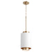 Quorum Home Quorum - 8008-0880 - One Light Pendant - Studio White w/ Aged Brass