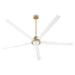 Quorum Home Quorum - 80805-808 - 80"Patio Fan - Aged Brass w/ Studio White