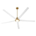 Quorum Home Quorum - 80805-808 - 80"Patio Fan - Aged Brass w/ Studio White